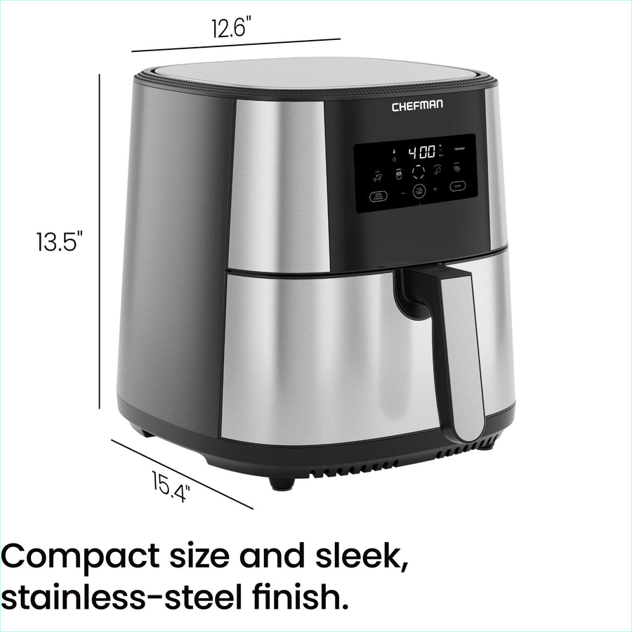 Touch Air Fryer, XL 8-Qt Family Size, One-Touch Digital Control Presets