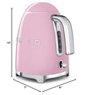 50's Retro Style Electric Water Kettle with Automatic Shutoff Pink