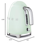 50's Retro Style Electric Water Kettle with Automatic Shutoff Pastel Green