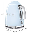 50's Retro Style Electric Water Kettle with Automatic Shutoff Pastel Blue