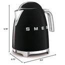 50's Retro Style Electric Water Kettle with Automatic Shutoff Black
