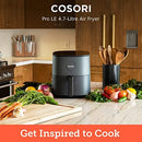 5 Qt, Max 450F for Juicy Meat, Veggies, Frozen Food, Glass Touch Panel