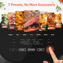 5 Qt, Max 450F for Juicy Meat, Veggies, Frozen Food, Glass Touch Panel