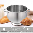 Stand Mixer,6.5-QT 660W 6-Speed Tilt-Head Food Mixer, Kitchen Electric Mixer with Dough Hook, Wire Whip & Beater (6.5QT, Silver)