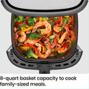 Touch Air Fryer, XL 8-Qt Family Size, One-Touch Digital Control Presets