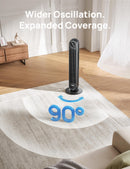 28dB Silent Tower Fan, 25ft/s Velocity Electric Cooling Fan